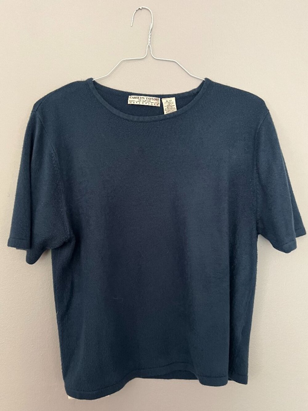 Vintage Carolyn Taylor Woman Knit Blue Top